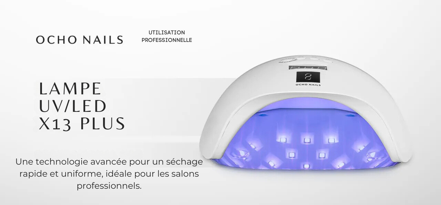 Lampe LED Blanche OCHO NAILS X13 65W avec Fond Miroir